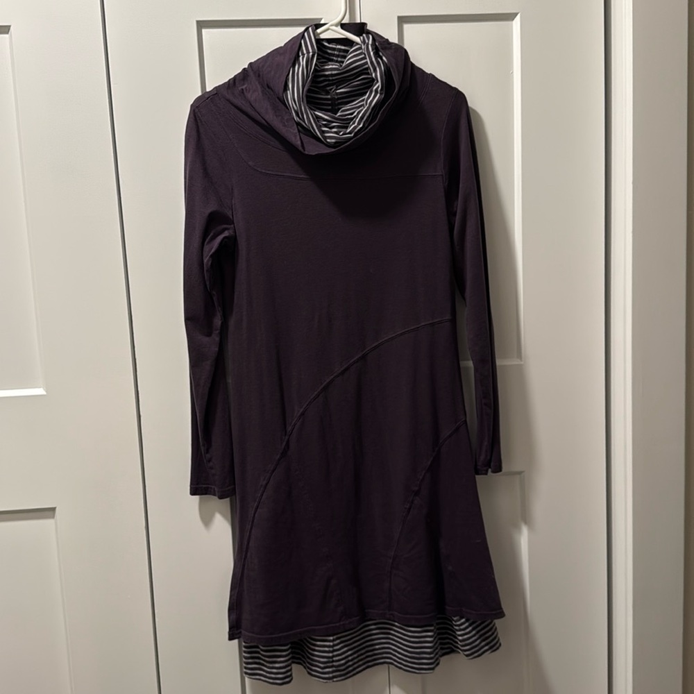 Horny Toad 2-in-1 tunic Layercake dress with cowl neck size S